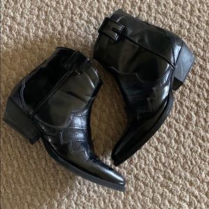 Zara black cowboy styled boots